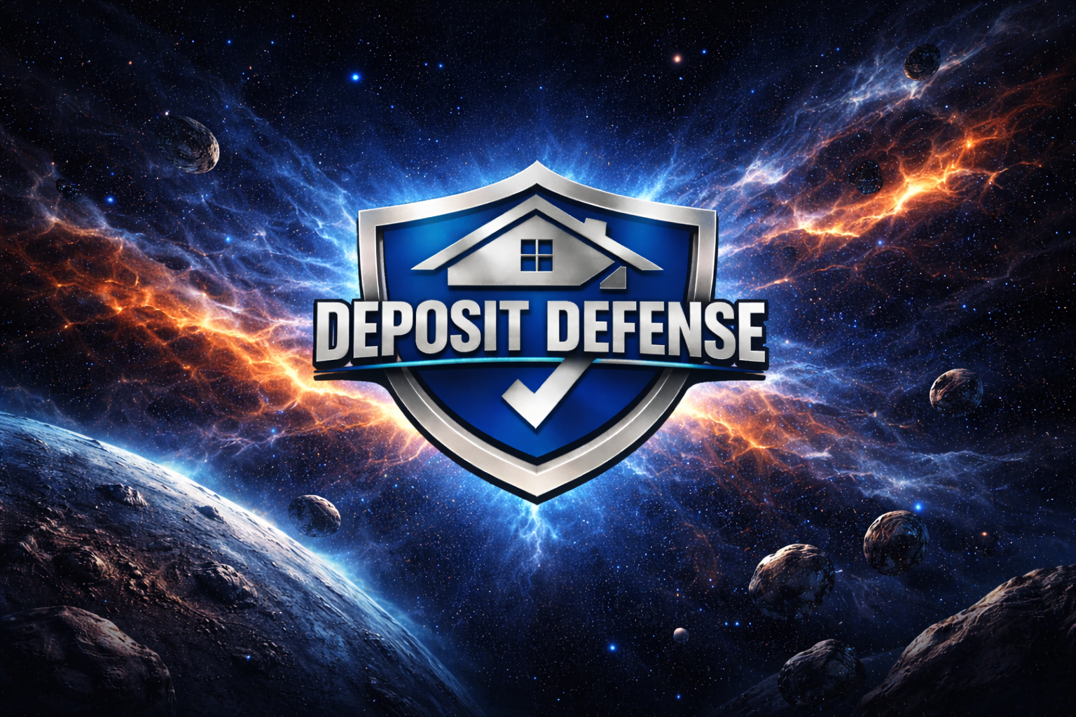 Deposit Defense shield logo banner